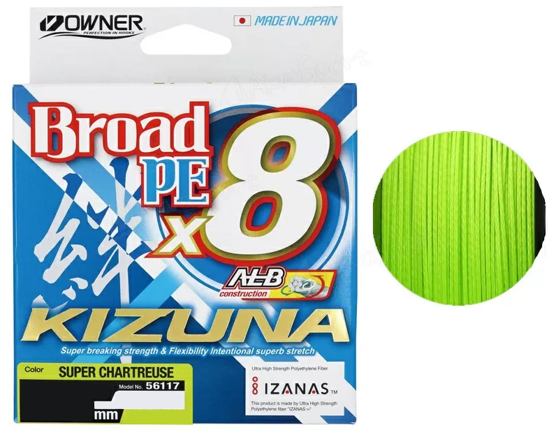 Kizuna X8 Broad PE Super Chartreuse