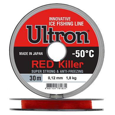 Леска Ultron Red Killer 30м 0,14мм