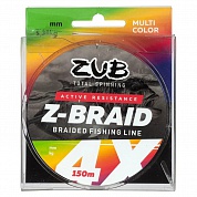 Шнур ZUB Z-Braid X4 Multicolor 150м 0,14мм