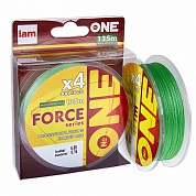 Шнур "I am № One" Force x4 Brigt-green color 135m  0.16mm 