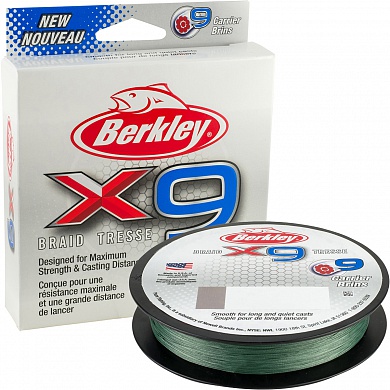 Шнур Berkley X9 Braid Low-Vis Green 150m 0.17mm