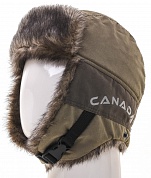 Шапка ушанка Huntsman Канада цвет Хаки размер 58-60 ткань Finlandia