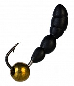 Мормышка Levsha NN Лесной Муравей (Formica RUFA) d-3,1мм 0,68гр чёрный, латунный шар золото
