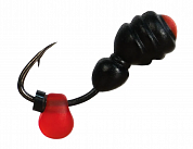 Мормышка Levsha NN Термит (Termite) d-3,3 мм 0,4гр чёрно-красный, Drops Красный 