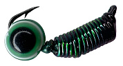 Мормышка Санхар Ручейник №3 0,5гр (d-1,5, L=8,5) #Зелёный + Рыбий глаз зелёный