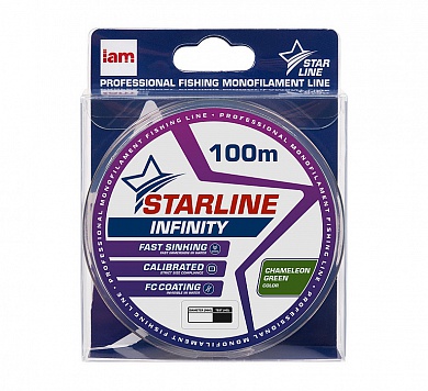 Леска I am Starline Infinity Chameleon Green Color  100m 0,203mm