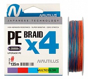 Шнур Nautilus Braid x4 Multicolor 135м #1.5