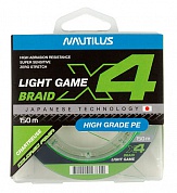 Шнур Nautilus Light Game Braid x4 Chartreuse 150м #0.4