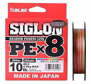 Шнур Sunline Siglon PE x8 Multicolor 150m #0.4