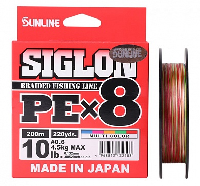 Шнур Sunline Siglon PE x8 Multicolor 150m #0.3