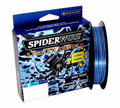 Шнур Spiderwire Stealth Smooth x8 Blue Camo 150m 0.07mm