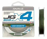 Шнур Nautilus Jig Braid x4 Green 150м #1.2