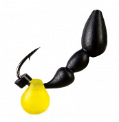 Мормышка Levsha NN Муравей-жнец (Messor) d-2,7мм 0,4гр чёрный, Drops жёлтый
