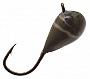 Мормышка LumiCom капля с ушком (обмазка-винт) 4мм #Black