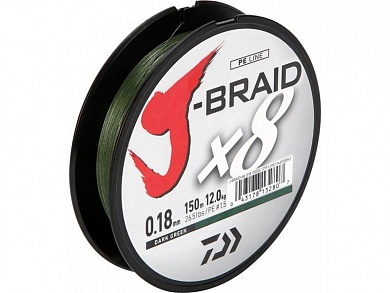 Шнур Daiwa J-Braid x8 Dark Green 150m #1.2