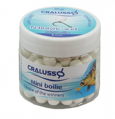 Бойлы Cralusso Pop-Up White Mini Boilie N-Butyric Acid 20гр