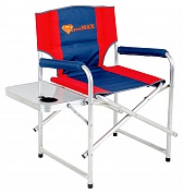 Кресло складное Кедр SuperMax со столиком и подстаканником (алюминий)