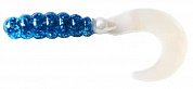 Big Bite Baits Curl Tail Grub 4" #Blue Glitter/Pearl