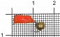 Мормышка Westman Арсенал Столбик красный d-3мм 1,2гр с латунным шариком