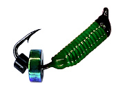 Мормышка Санхар Ручейник №6 0,8гр (d-2,5мм, L=8,5) #Зелёный + Тарелка