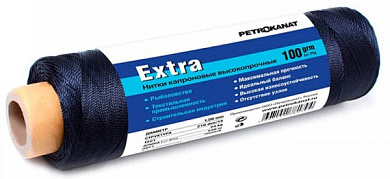 Нить Петроканат Extra чёрная 1,2мм 150м