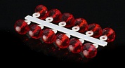 Микро-Бис Levsha NN Кристалл 4,2 мм Красный прозрачный короткая подвеска  (12шт) 