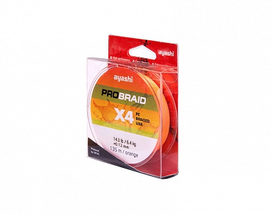 Шнур Ayashi Pro Braid x4 135m Orange 0.18mm
