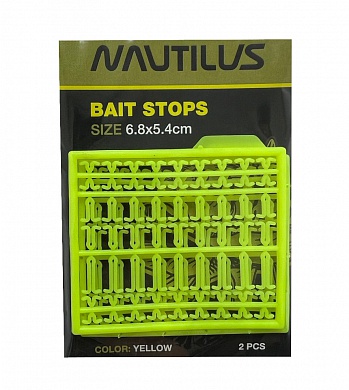 Стопор для бойлов Nautilus Bait Stops Yellow (2 пластины) 