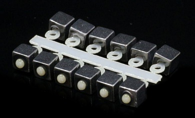 Микро-Бис Levsha NN Куб 2,8 мм Серебро короткая подвеска 