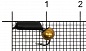 Мормышка Westman Арсенал Столбик d-2,5мм 0,8гр с латунным шариком