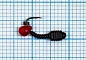 Мормышка Levsha NN Личинка Куб (Larva Cube) d-3,6мм 0,38гр чёрный, Drops Красный