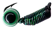 Мормышка Санхар Ручейник №6 0,9гр (d-2,5мм, L=8,5) #Зелёный + Рыбий глаз зелёный